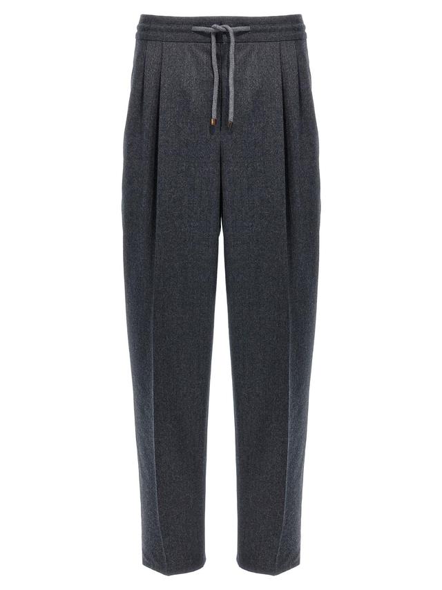 Womens Relaxed Trousers with Raw Edge Detail Product Image