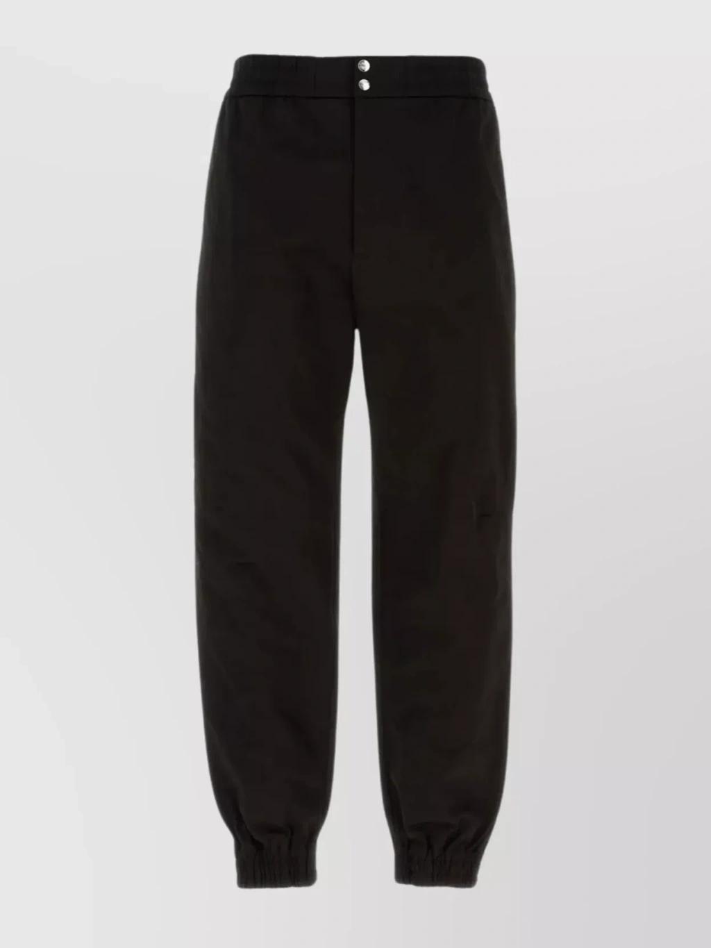 Press Stud Cargo Trousers In Black Product Image