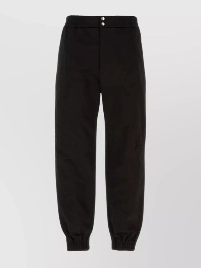 Press Stud Cargo Trousers In Black Product Image