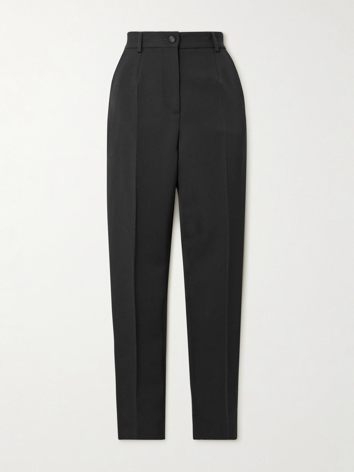 Wool-blend Tailored Trousers In Black Product Image