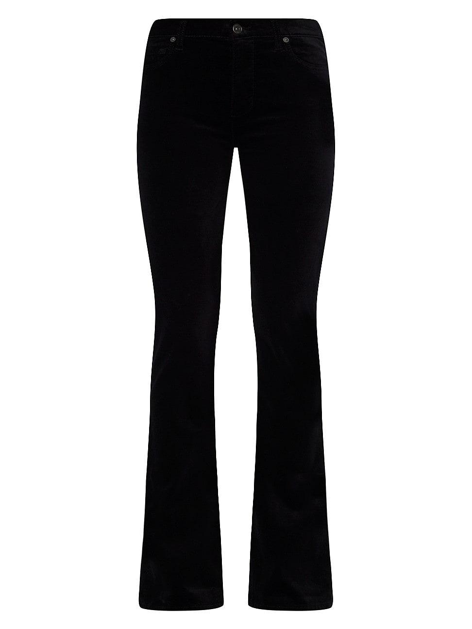 Womens Ali Velvet Low-Rise Flared Jeans Product Image