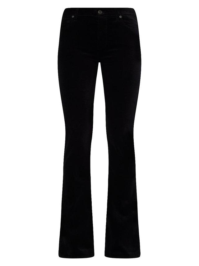 Womens Ali Velvet Low-Rise Flared Jeans Product Image