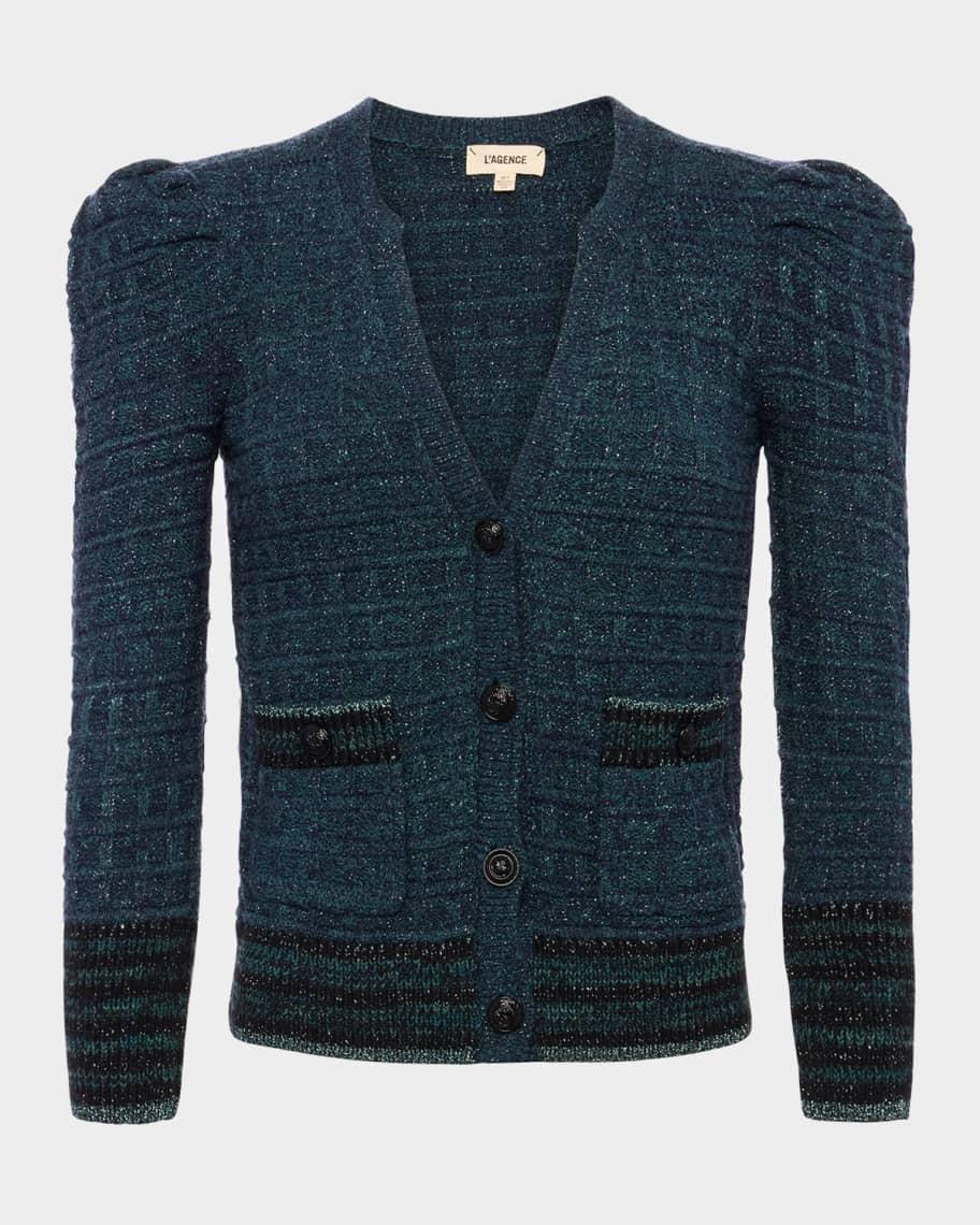 Jenni Tweed Waffle Stitch Cardigan Product Image