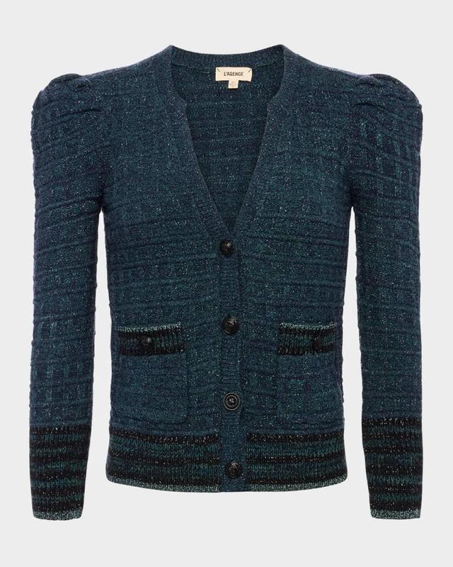 Jenni Tweed Waffle Stitch Cardigan Product Image