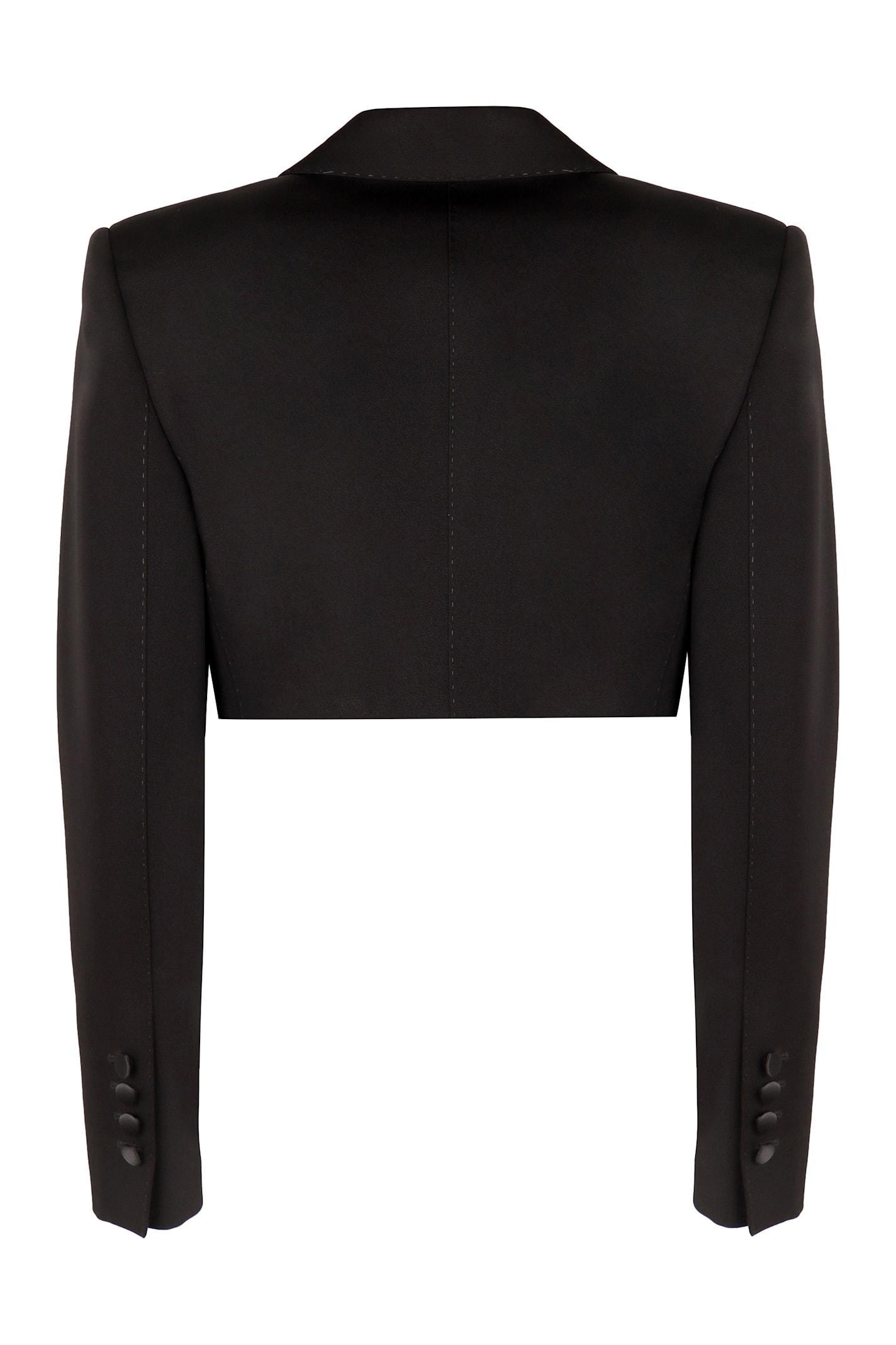 DOLCE & GABBANA Gabardine Wool Jacket In Black Product Image