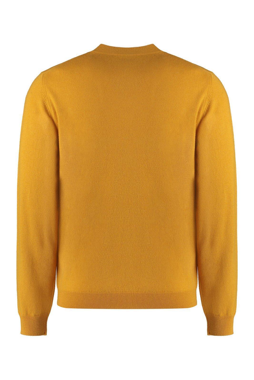 GUCCI Horsebit Knitted Crewneck Jumper In Yellow Product Image