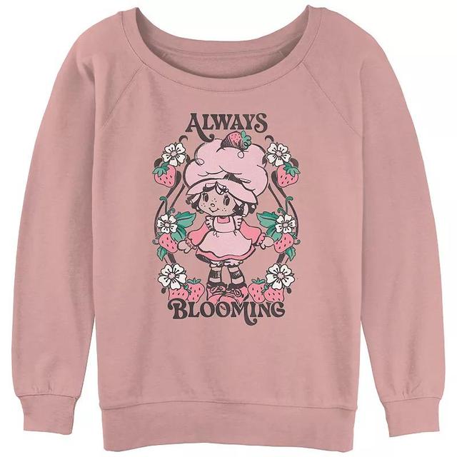 Juniors Strawberry Shortcake Always Blooming Slouchy Terry Graphic Pullover, Womens Product Image