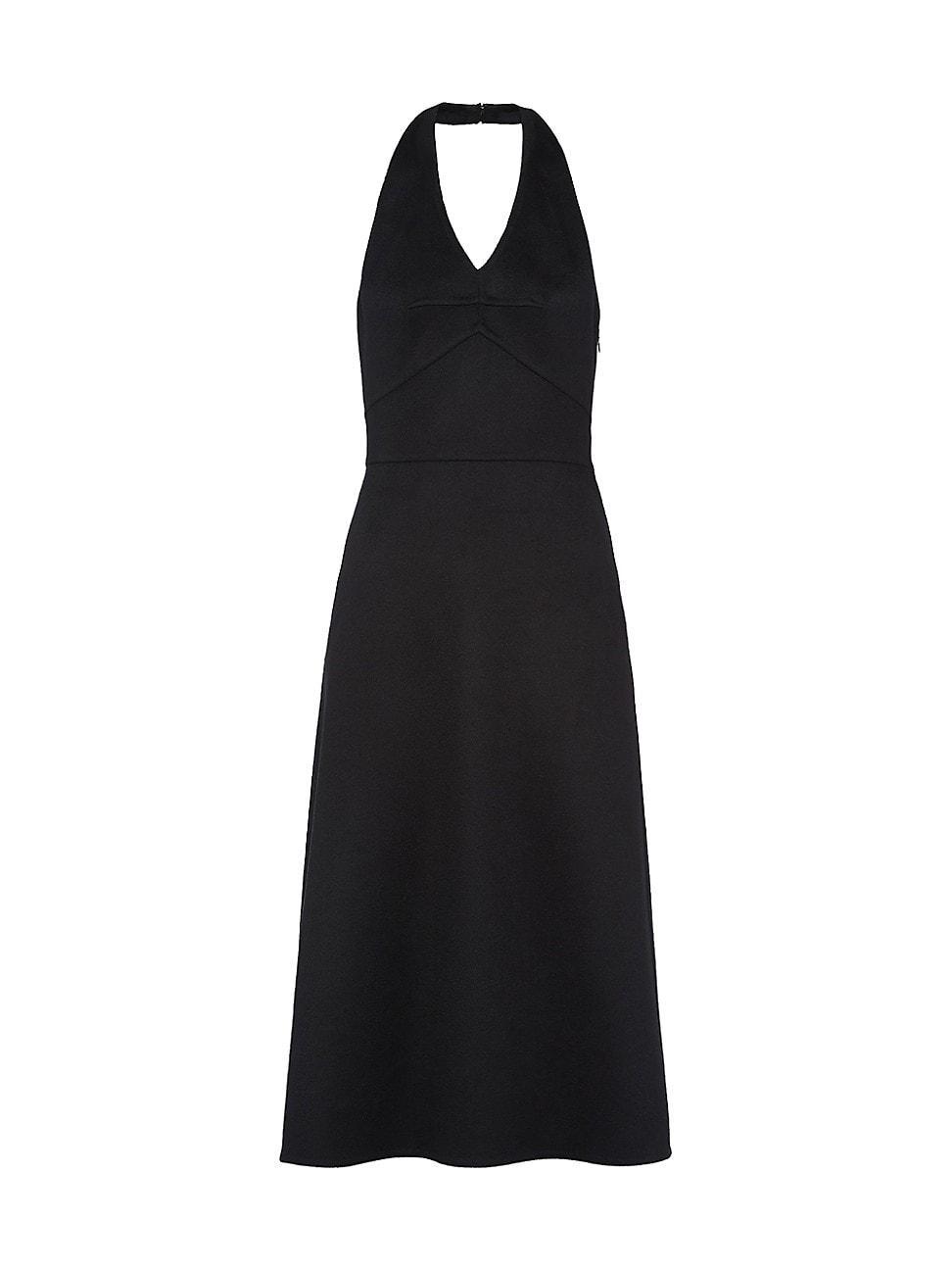 Womens Double Cashmere Halter Midi-Dress Product Image