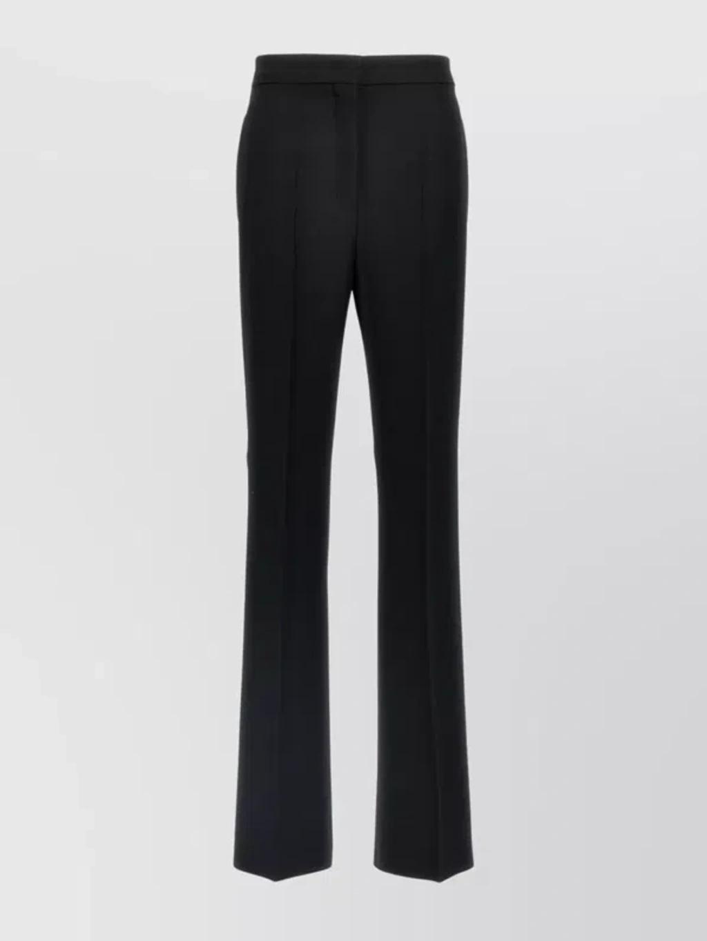 Pressed-crease Tailored-cut Trousers In Black Product Image