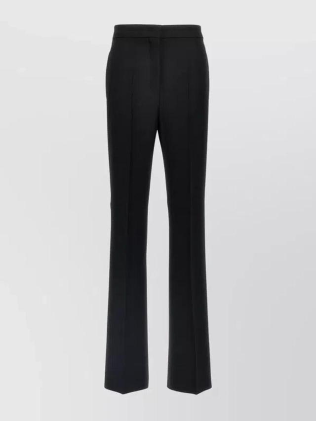 Pressed-crease Tailored-cut Trousers In Black Product Image