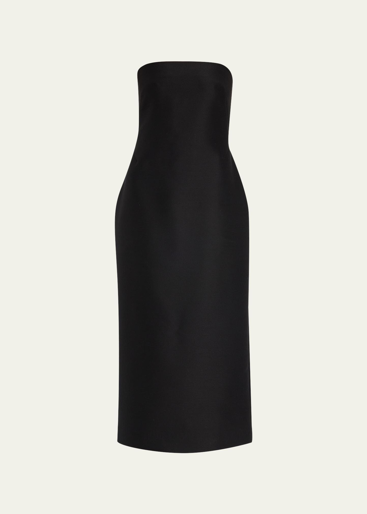 Nita Strapless Wool Midi Dress Product Image