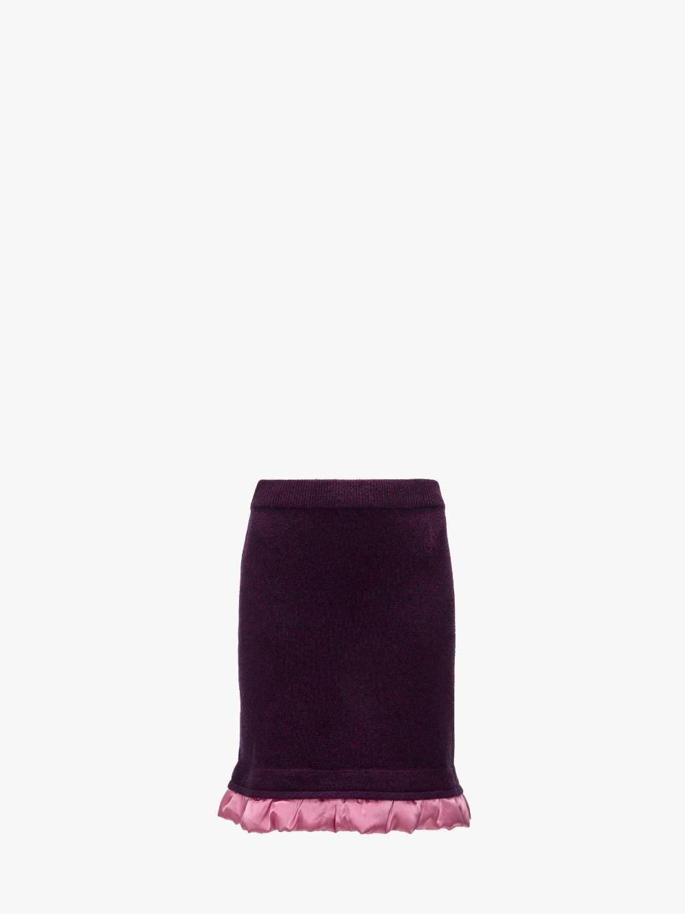 MINI SKIRT WITH SATIN DETAILS in purple | JW Anderson US  Product Image