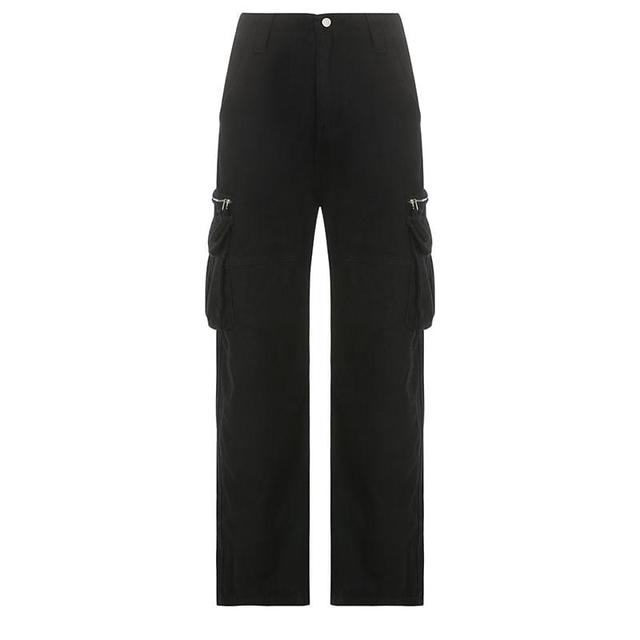 Low Waist Loose-Fit Cargo Pants Product Image