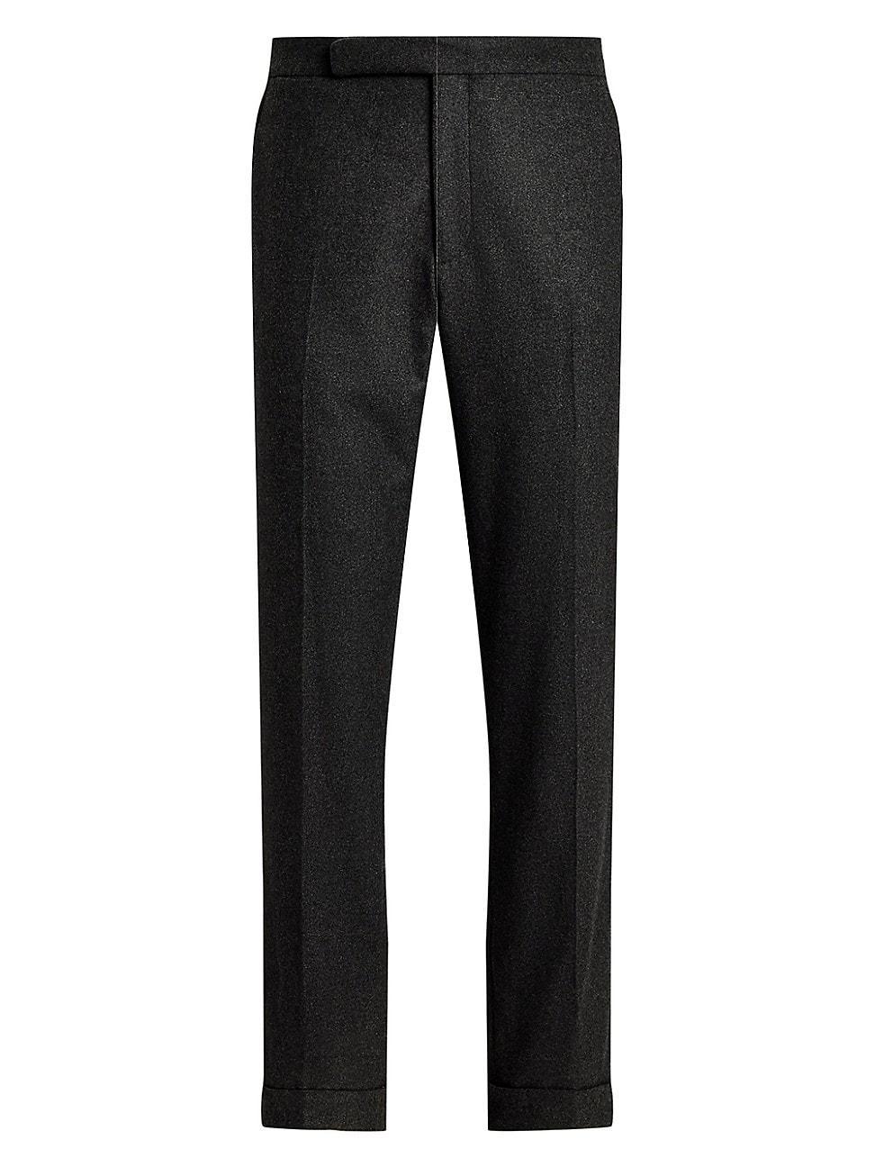 Mens Wool Flannel Trousers Product Image