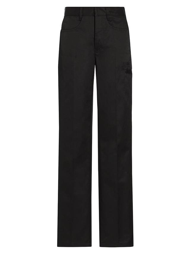 Womens Cotton Gabardine Slim-Fit Pants Product Image