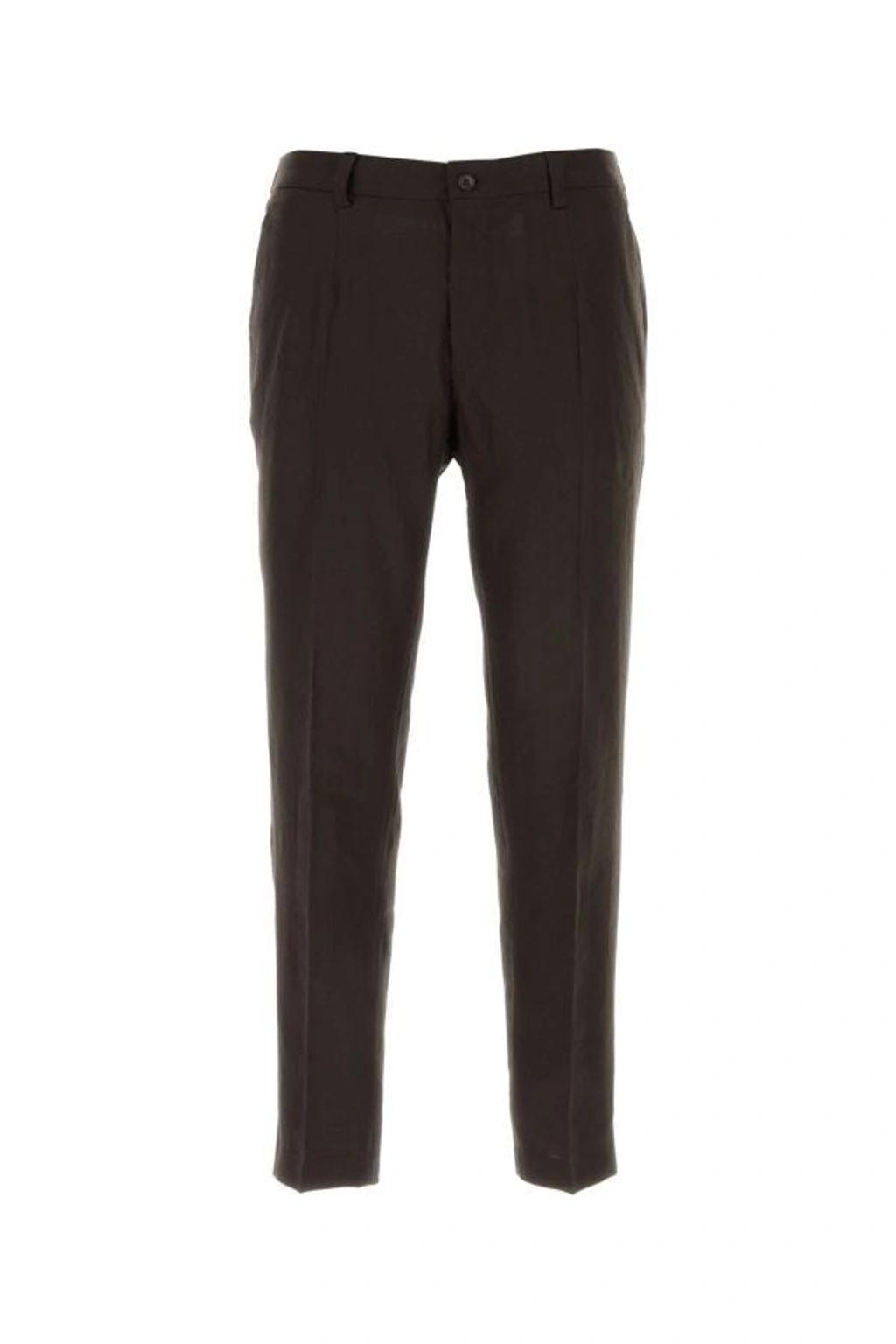 Dark Brown Stretch Cotton Pant Product Image