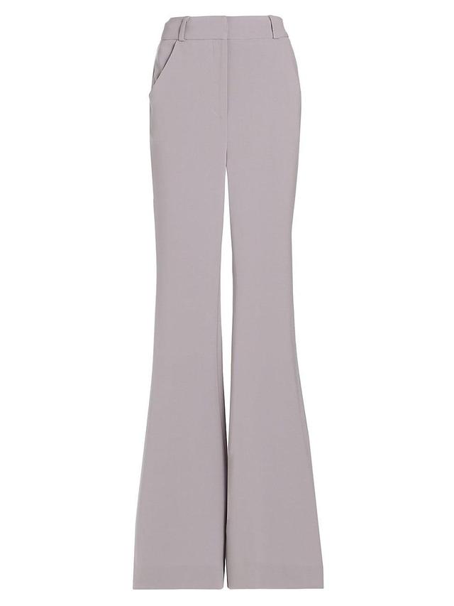 Womens Crepe Flared Trousers Product Image