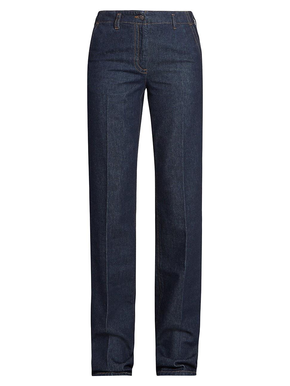 Womens Parchia Straight-Leg Denim Pants Product Image