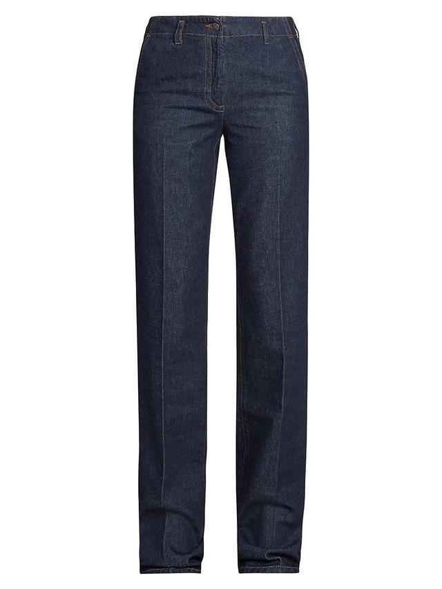 Womens Parchia Straight-Leg Denim Pants Product Image