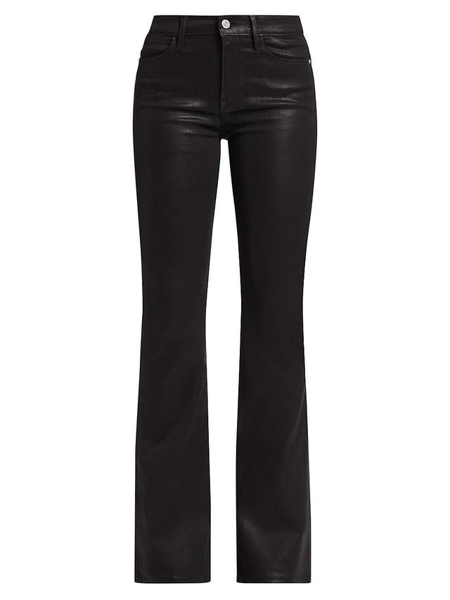 Womens Le High Flared Coated Jeans Product Image