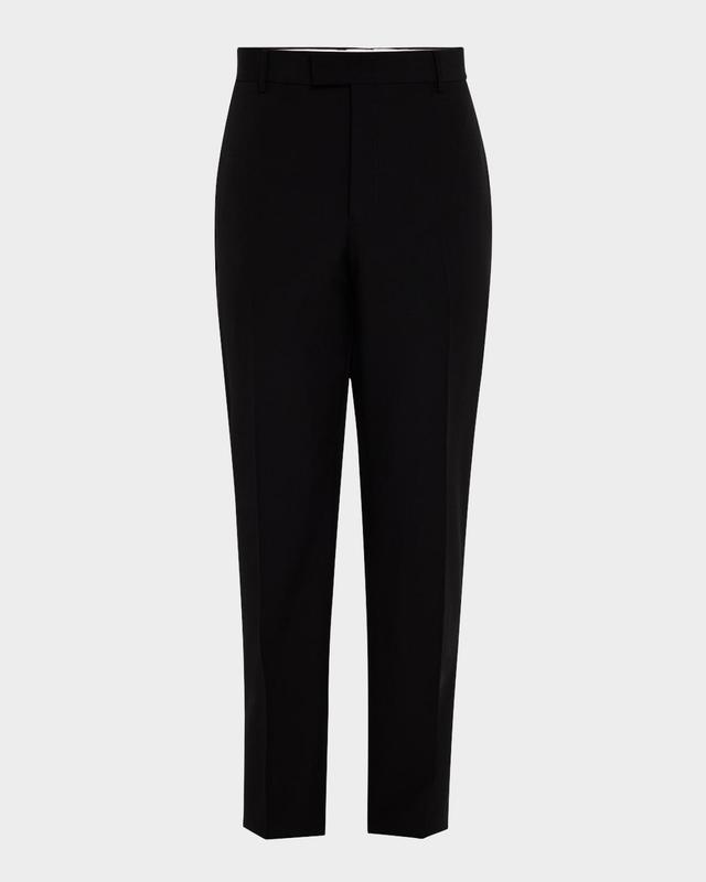 Mens Straight-Fit Wool Trousers Product Image