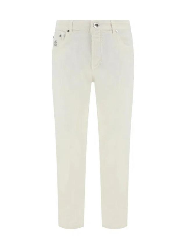 BRUNELLO CUCINELLI Trousers In White Product Image