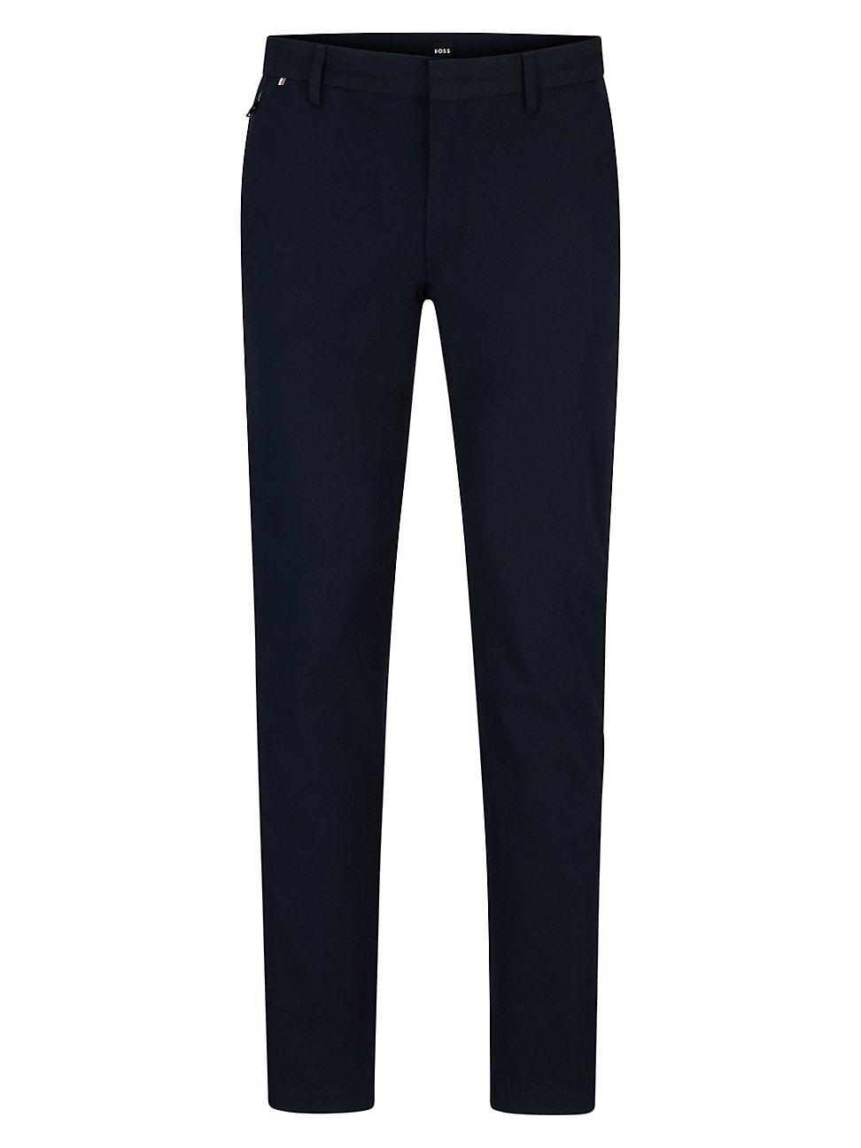 Mens Slim-Fit Trousers In A Cotton Blend With Stretch Product Image