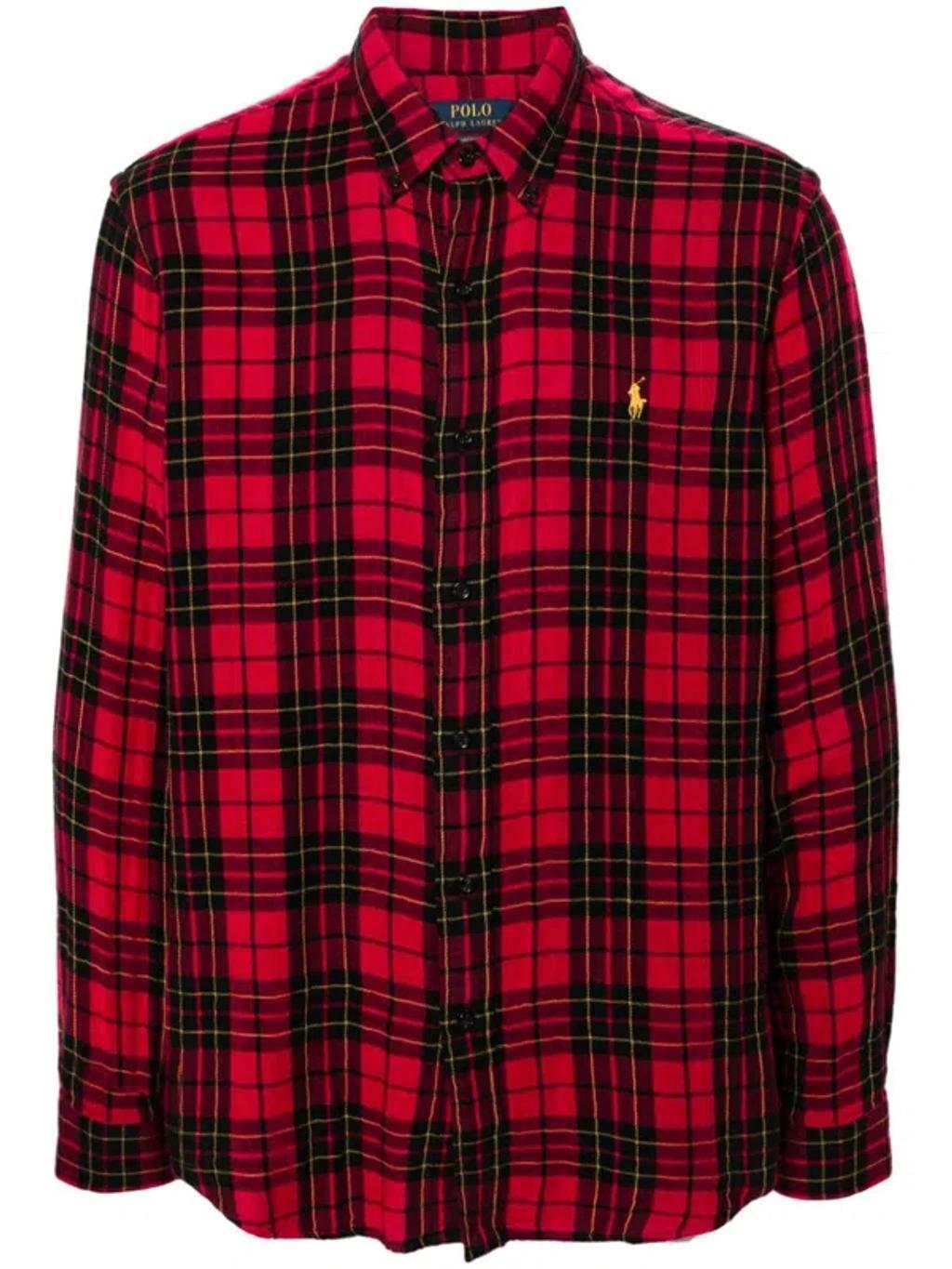 POLO RALPH LAUREN Plaid Double-face Shirt In Red Product Image