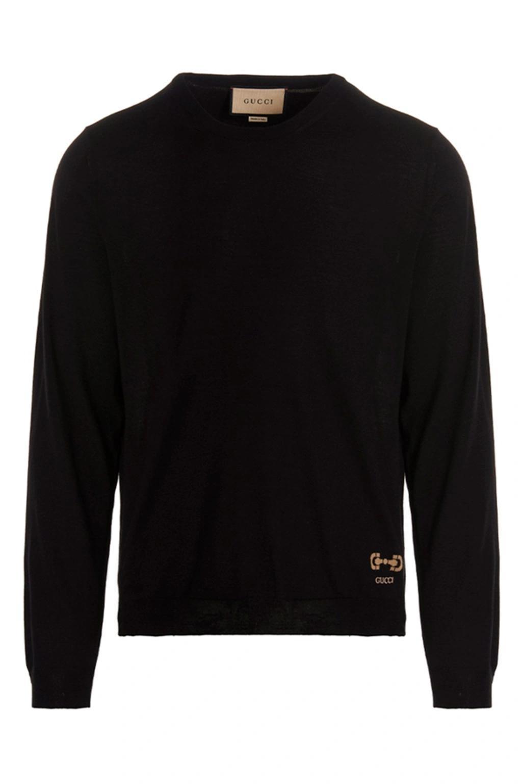 GUCCI Horsebit-jacquard Wool-blend Sweater In Black product image