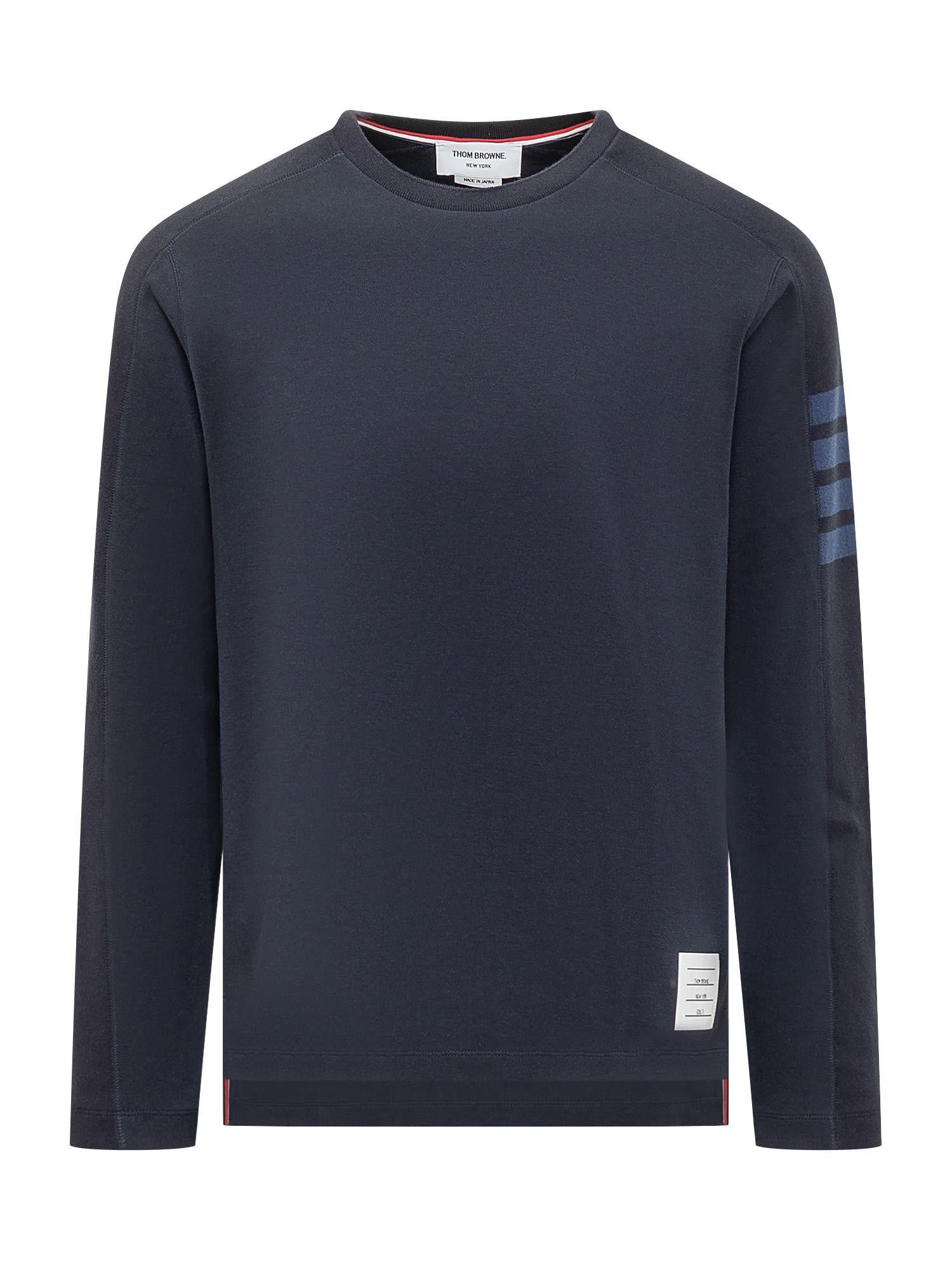 Long Sleeved T-shirt In Blue Product Image