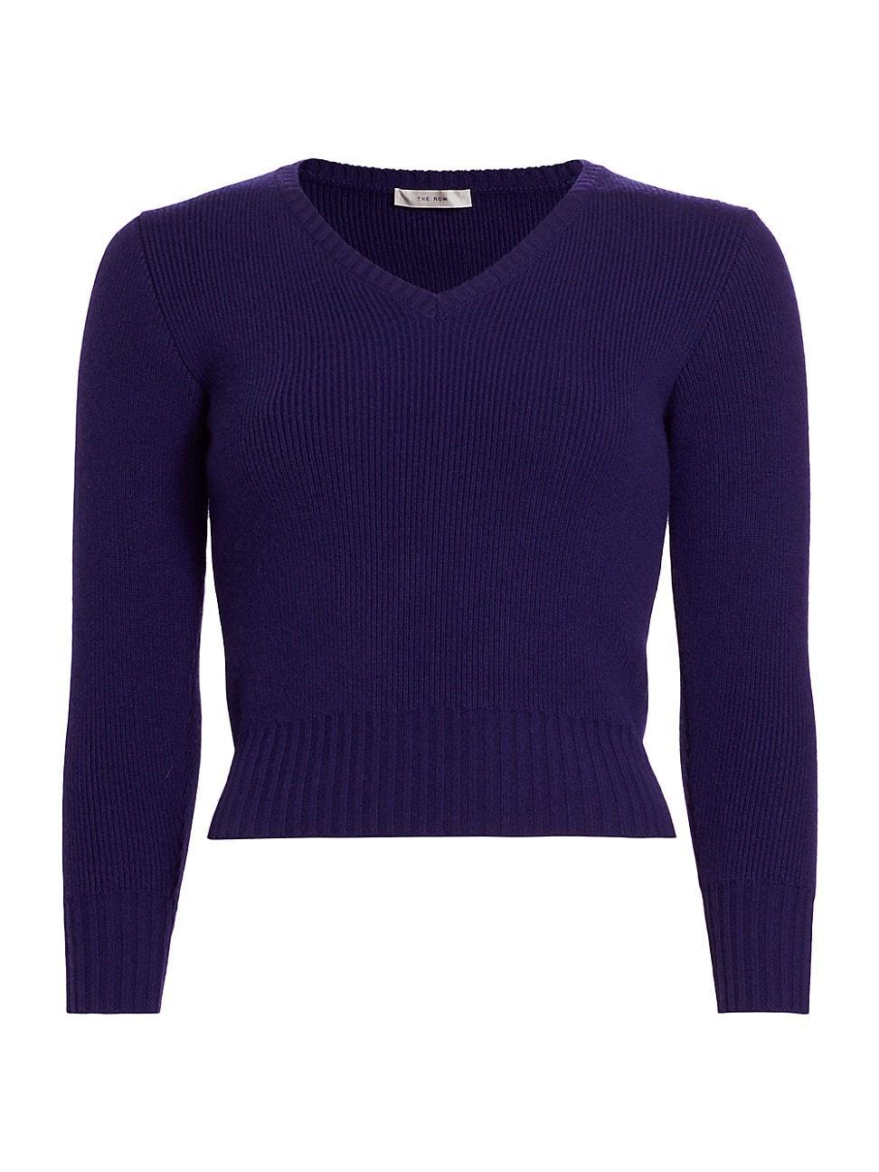 Womens Cael Cashmere-Blend Rib-Knit Top Product Image