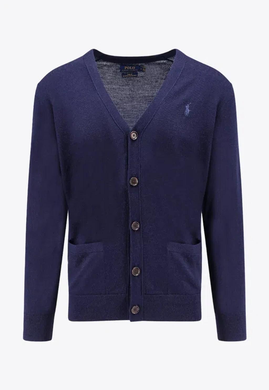 POLO RALPH LAUREN Cardigan In Blau Product Image