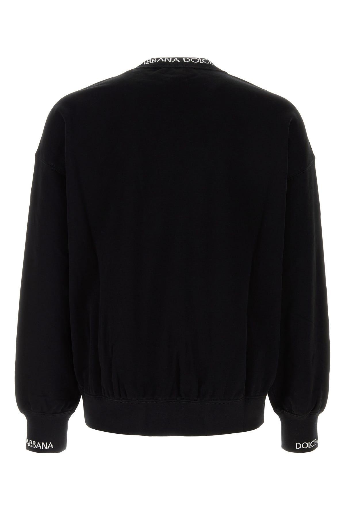 Black Cotton Blend Sweatshirt Product Image