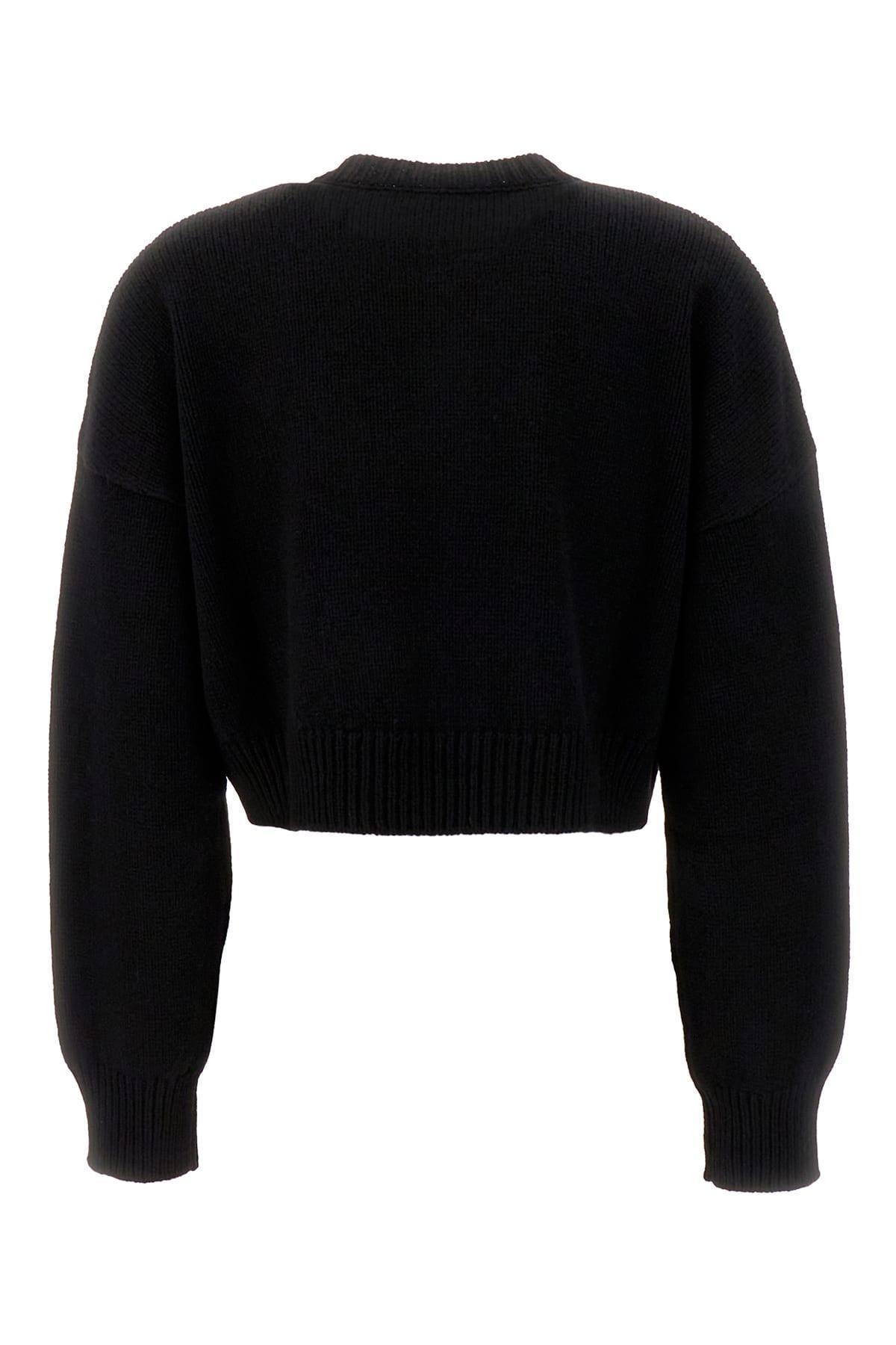 DOLCE & GABBANA Wool And Cashmere Round-neck Sweater In Black Product Image