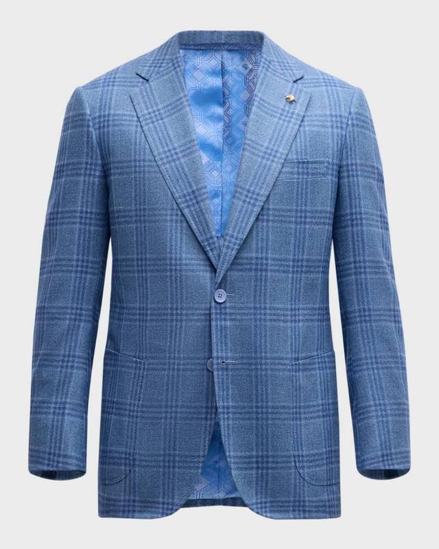 Men's Plaid Two-Button Sport Coat Product Image