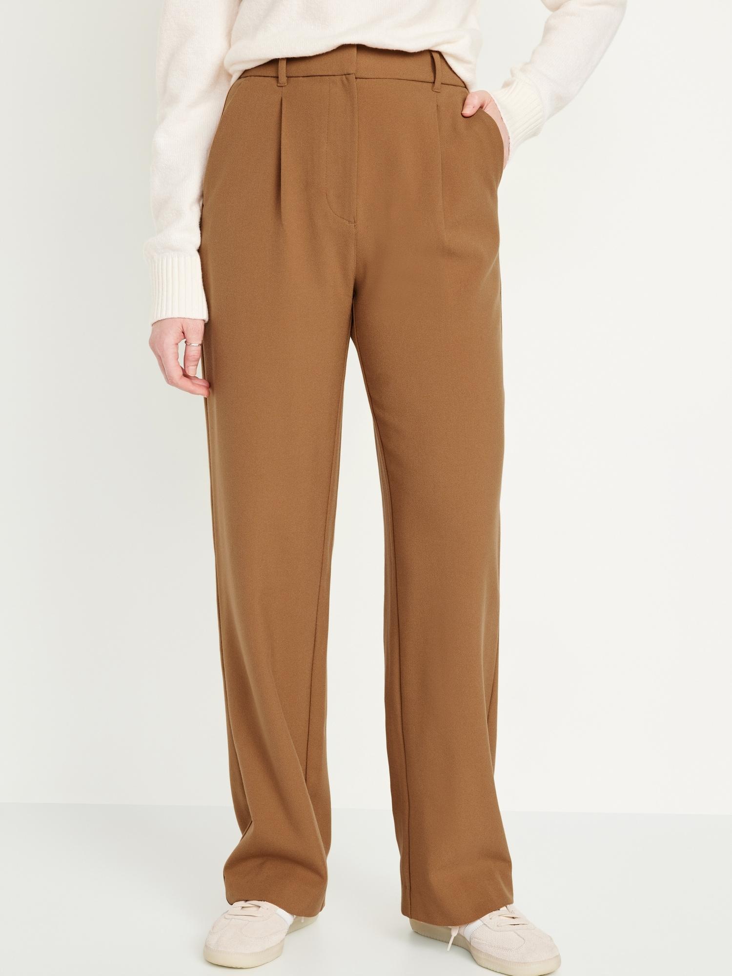 Extra High-Waisted Pleated Taylor Trouser Wide-Leg Pants Product Image