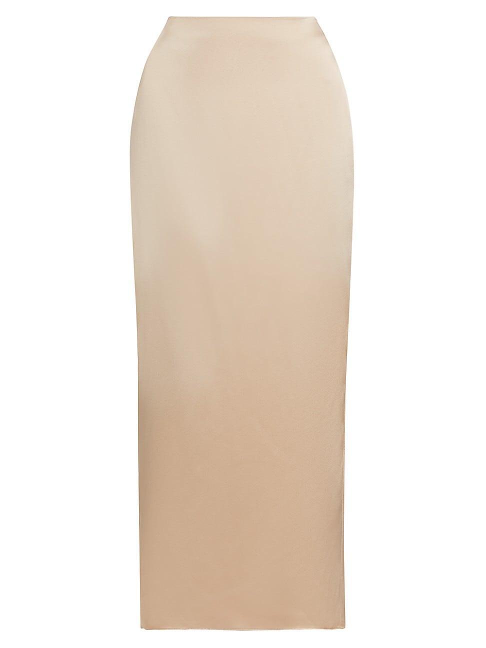 Womens Bias-Cut Silk Maxi Skirt Product Image