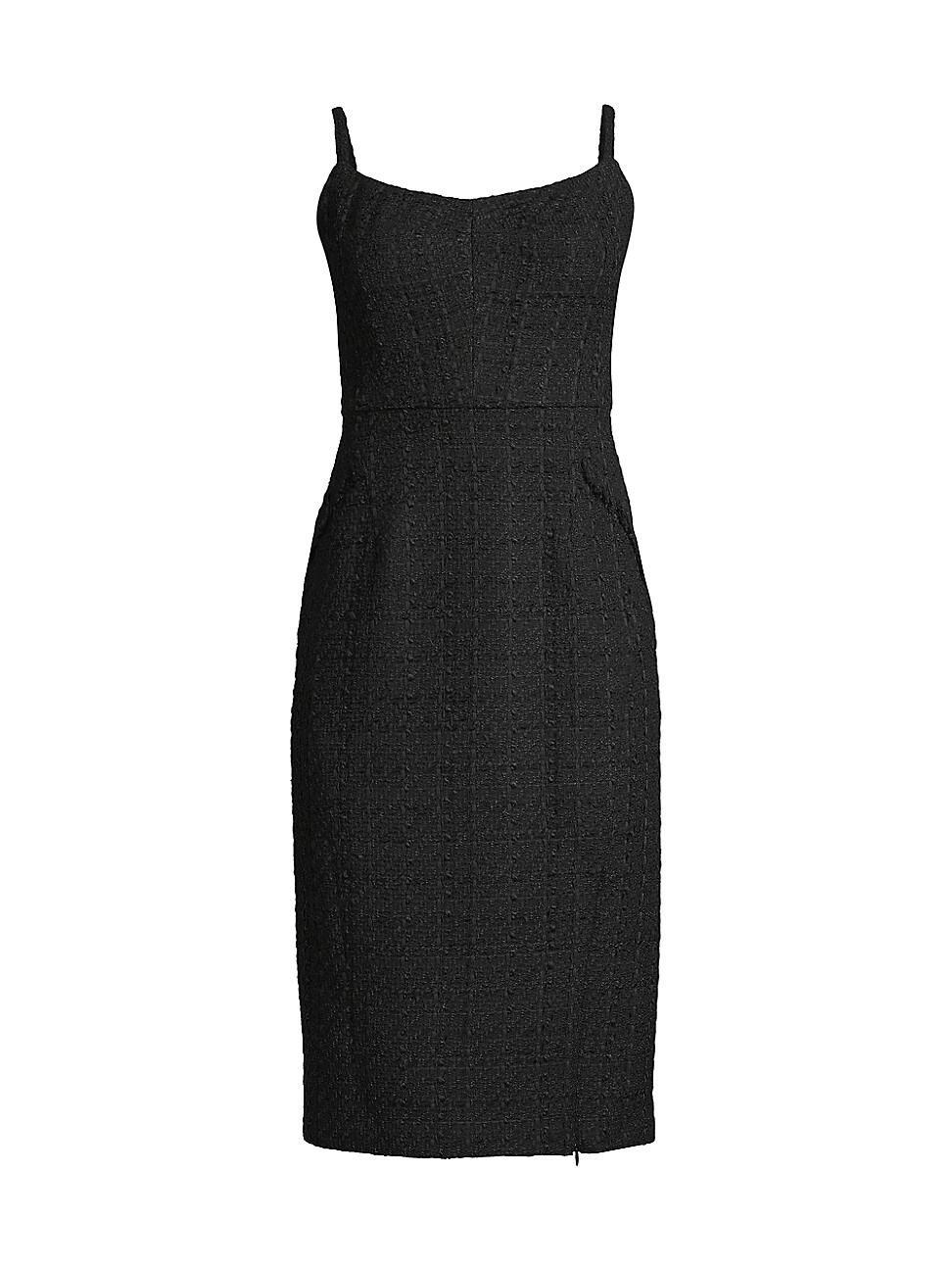 Womens Rustic Chic Tweed Midi-Dress Product Image