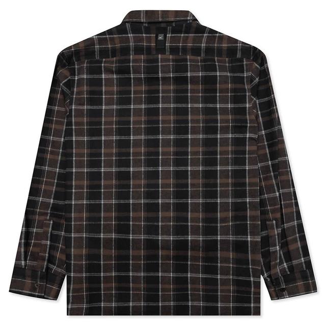 Plaid Logo Shirt - Brown/Black Male Product Image