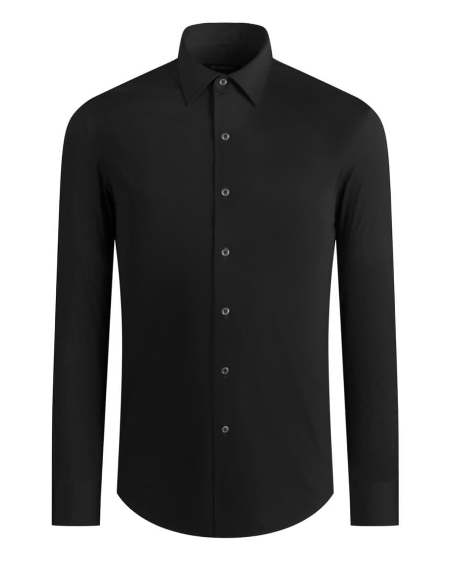 Men's Solid OoohCotton Tech Long-Sleeve Sport Shirt Product Image