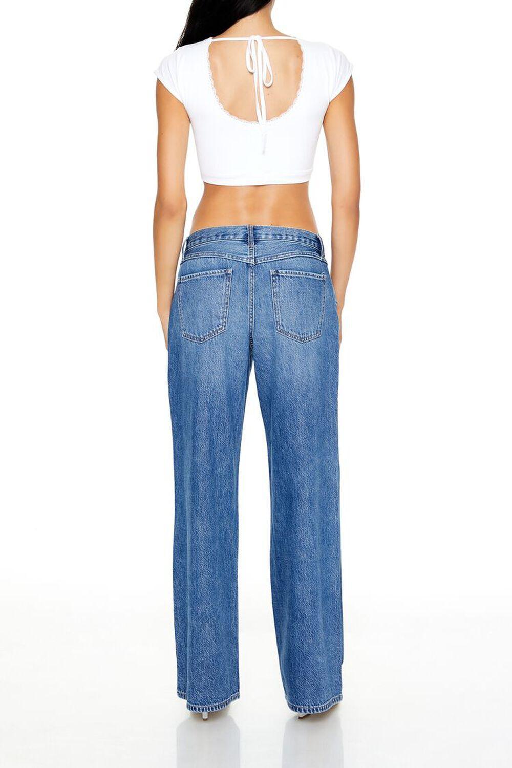 Destroyed Low-Rise Baggy Jeans | Forever 21 Product Image