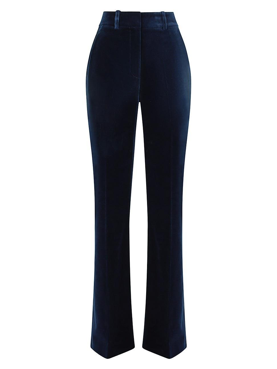 Womens Bree Velvet High-Waist Pants Product Image