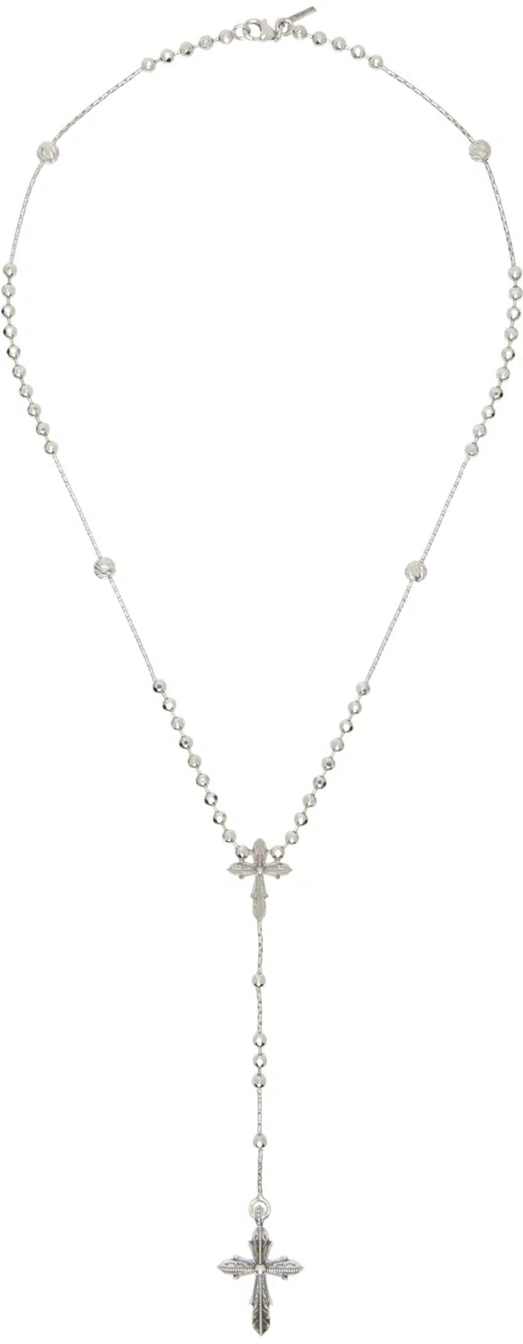 EMANUELE BICOCCHI Silver Gothic Rosary Necklace Product Image