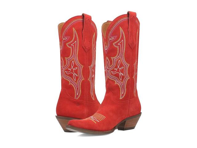 Dingo Womens Hot Sauce Embroidered Leather Cowboy Boots Product Image