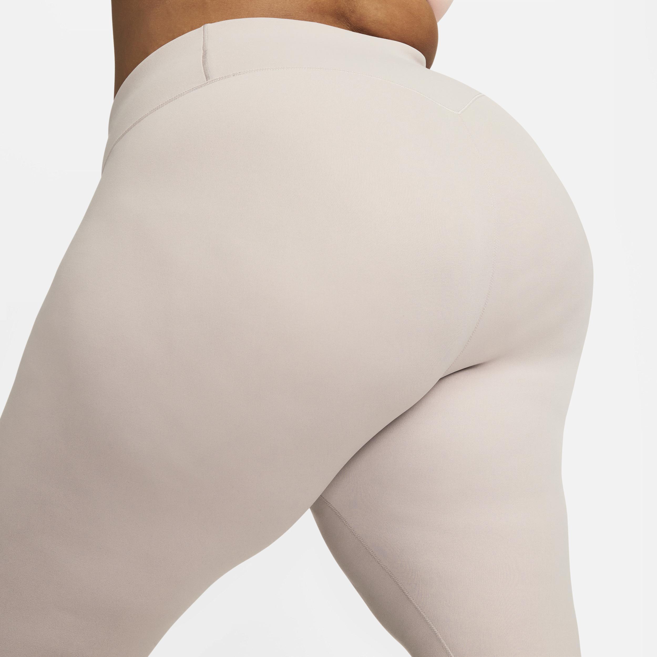 Nike Womens Zenvy Gentle-Support High-Waisted 7/8 Leggings (Plus Size) in Brown, Size: 1X  Product Image