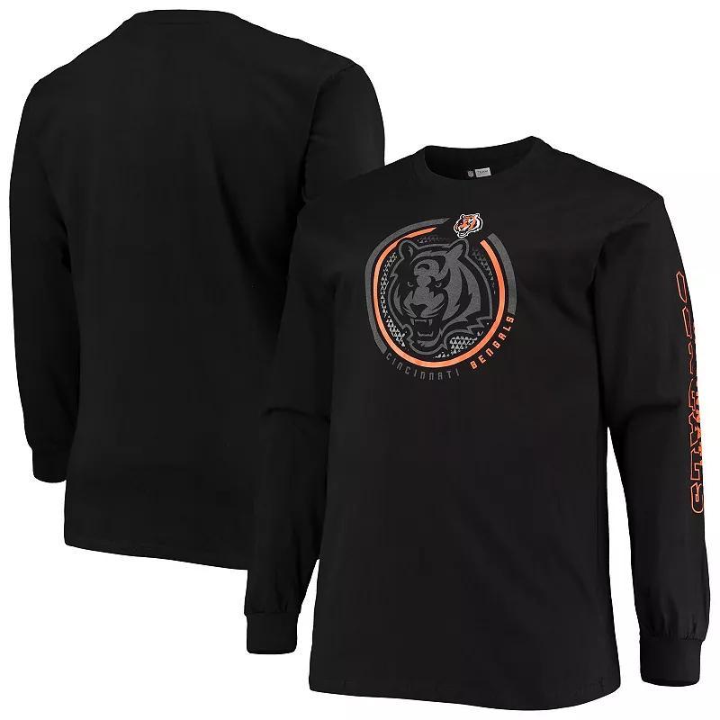 Mens Fanatics Branded Black Cincinnati Bengals Big & Tall Color Pop Long Sleeve T-Shirt Product Image