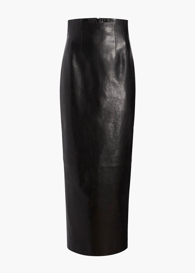 Loxley Skirt in Black Leather Product Image