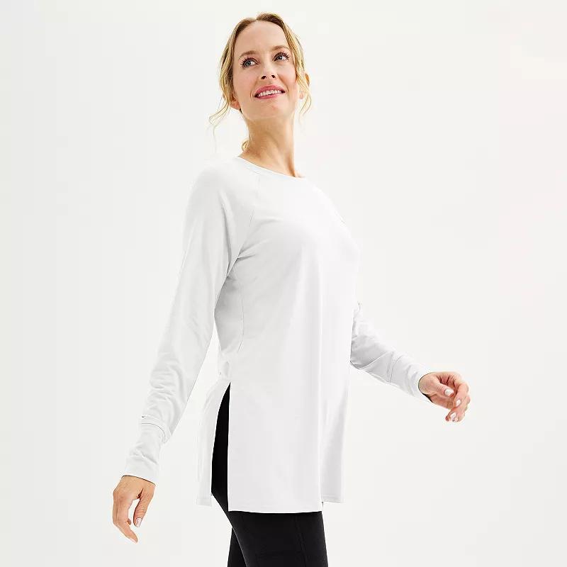 Womens Tek Gear Long Sleeve Tunic Tee Red Wind Product Image