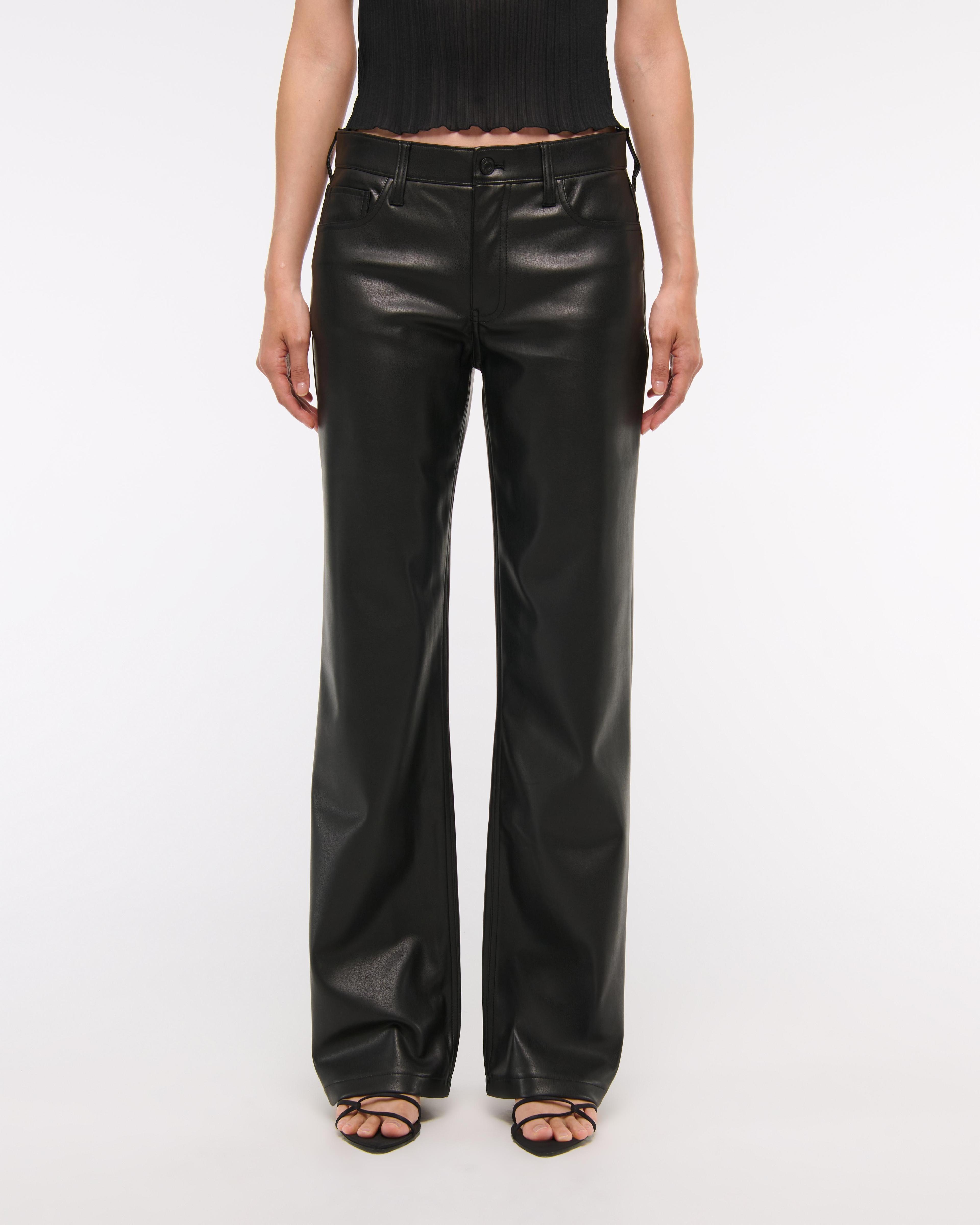 Vegan Leather Low Rise Baggy Pant Product Image