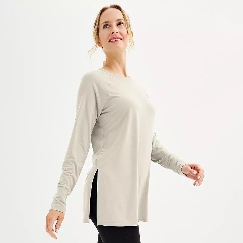 Womens Tek Gear Long Sleeve Tunic Tee Red Wind Product Image